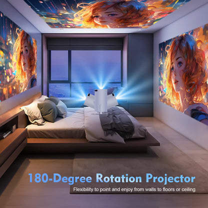 Magcubibc 8K WiFi 6 Pro Projector - Ultimate Home Cinema & Outdoor Experience with Android 14, 290 ANSI, Dual WiFi, Bluetooth 5.4, 720P Resolution
