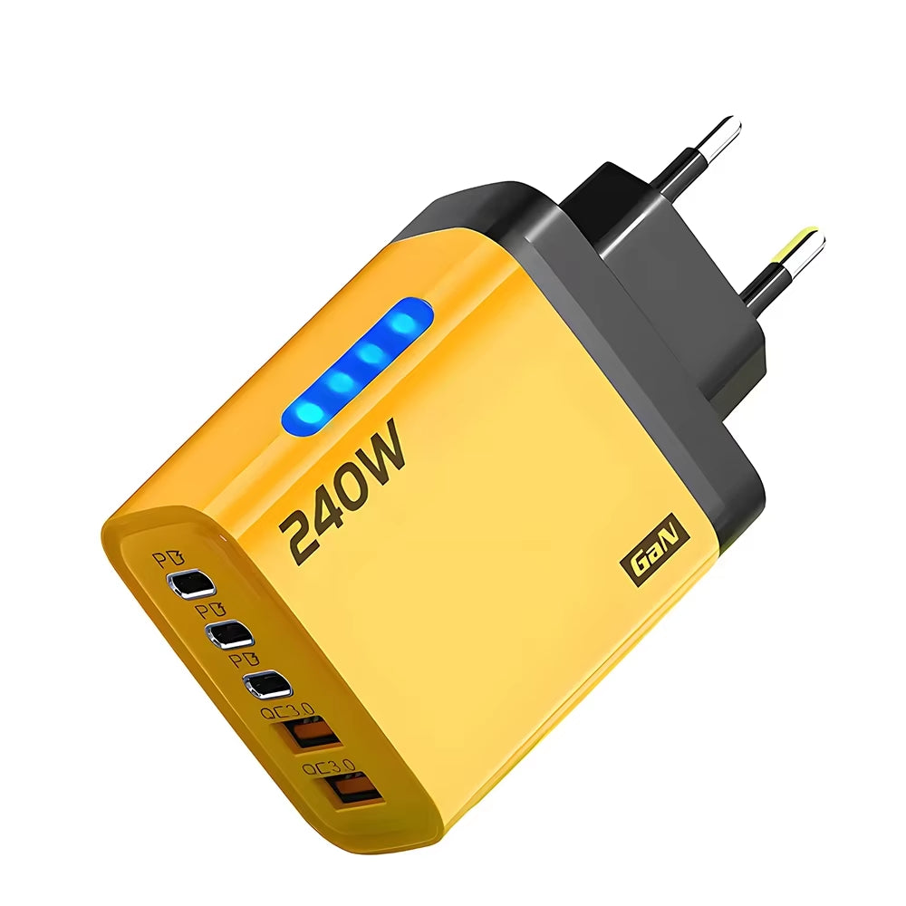 Revolutionize Your Charging Experience with the 5-Port USB C PD Quick Charge Adapter – Fast Charging for iPhone, Samsung, Xiaomi & More!