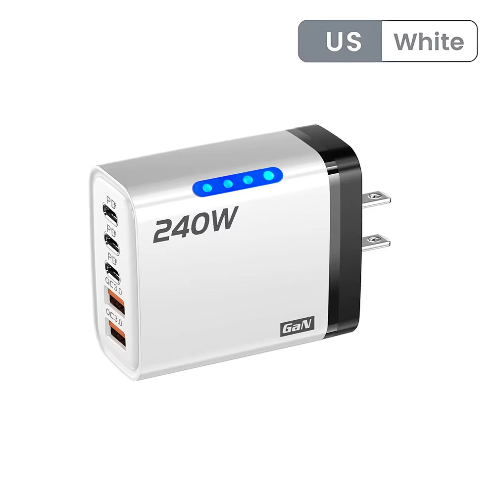 Revolutionize Your Charging Experience with the 5-Port USB C PD Quick Charge Adapter – Fast Charging for iPhone, Samsung, Xiaomi & More!