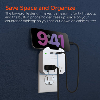 Hypergear Power Strip Wall Adapter with 3 Outlets - Ultimate Charging Solution