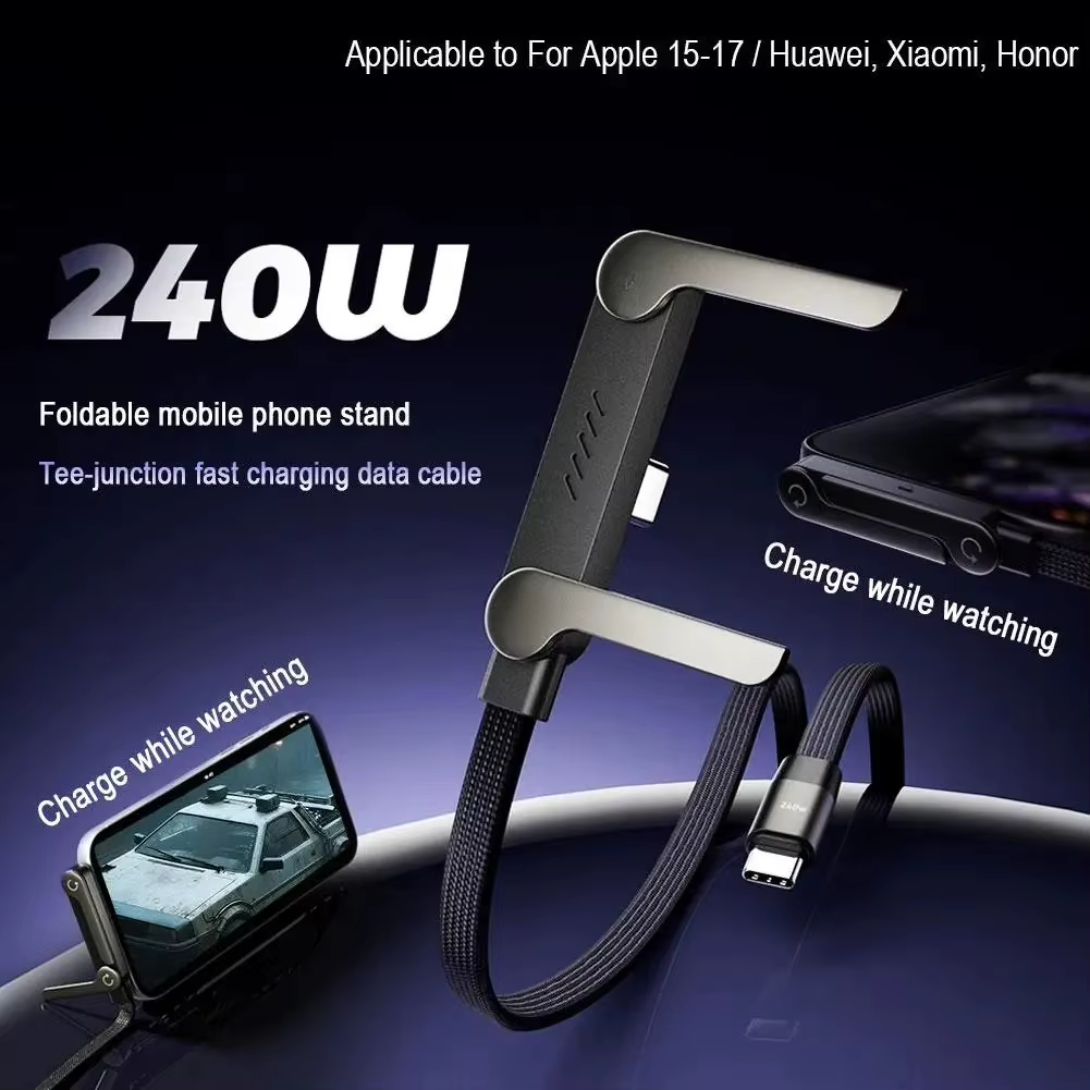 40W USB-C Fast Charging Cable with 360° Rotating Stand – The Ultimate Smart Charging Solution for Your Devices