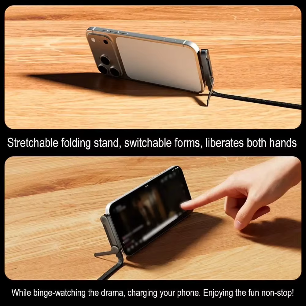 40W USB-C Fast Charging Cable with 360° Rotating Stand – The Ultimate Smart Charging Solution for Your Devices
