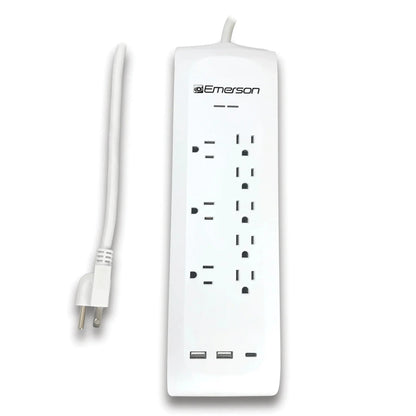 Emerson 11-in-1 Surge Protector and Charging Station - Ultimate Power Solution!