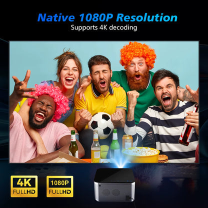 Experience Home Cinema Like Never Before: Android 11 4K Smart Projector with 580ANSI Brightness, Full HD 1920x1080P, Wifi6, BT5.0, and Voice Control