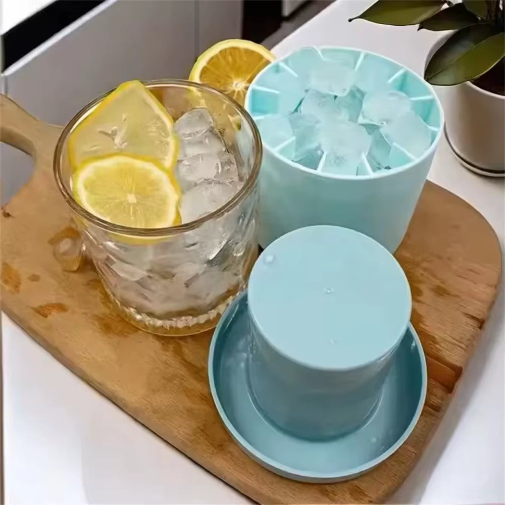 Food-Grade Silicone Cylinder Ice Cube Mold - Perfect for Homemade Ice Storage and Refreshing Drinks!